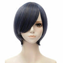 Black Fashion Butler Ciel Phantomhive Short Blue Gray Costume Wig Anime Cos L9E6
