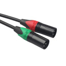 For Amplifier 6.35mm TRS Female to 2XLR Female/Male Audio Cable Extension Cord