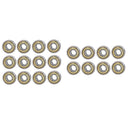 20 Pieces Pro Skateboard Bearings - Premium Carbon Steel Double Shied Skate