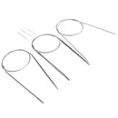 11pcs 32" 80cm Stainless Circular Knitting Needles knitted set Size 6 WsJCAU Kw