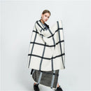 Womens Winter Warm Plaid Stole Neck Wrap Long Shawl Soft Big Grid Large Scarf