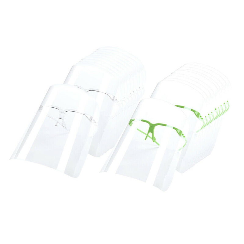 20Pcs Full Face Shield Protection Washable Clear Goggles Visor Hat Windproof