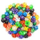 4Pcs Transparent Dice 10 Sided Gem Dice Multicolor Playing Games Color Random OZ