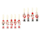 9x 4.9" Wooden Nutcracker Puppet Ornaments Set for Christmas Tree Lawn Gifts