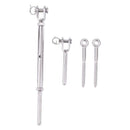 Stainless Steel Deck Cable Track Kit for Wood Posts Turnbuckle Screws Set