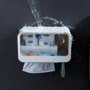 Toilet Paper Holder Wall Mounted Concealed Bathroom Roll Paper Box Waterpro