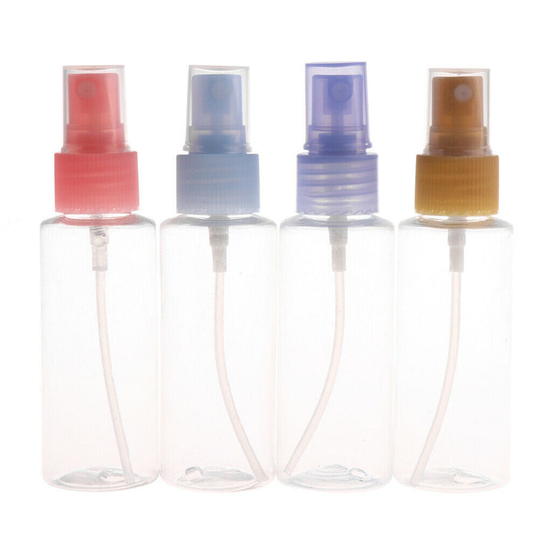 4 Pcs 50ml Plastic Spray  Bottle Pump Makeup Cosmetic Perfume Lotion