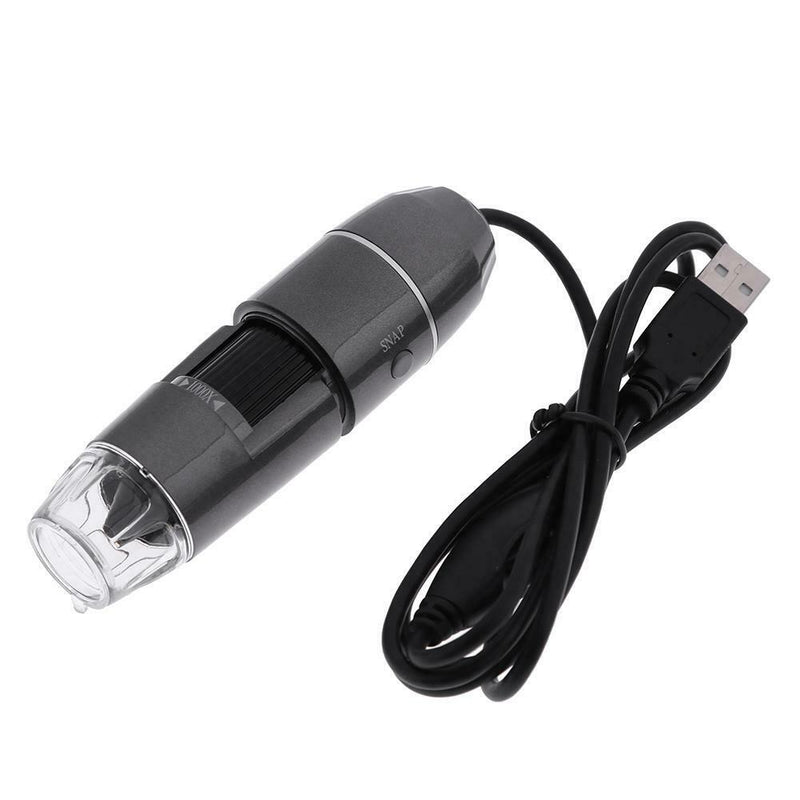Digital 8LED USB2.0 2MP 1000X Zoom Microscope Biological Endoscope(Grey)