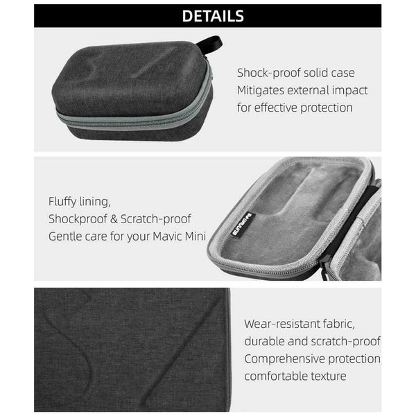 Mini EAV Hard Shell Carry Case Storage Bag w/Hook for DJI Mavic Mini Drone #gib