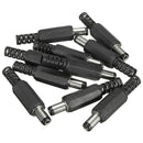 10pcs 5.5x2.1mm Male Solder Dc Barrel Tip Plug Jack Straight Connectors For