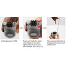 Retractable Wire Rope Outdoor Password Lock Combination Coded Locker Key Padlock
