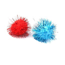 Lot 70x Glitter Tinsel Pompom Balls Small Pom Pom Ball Toys 3.5cm