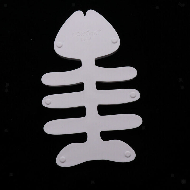 Plastic Reptile Gecko Vivarium Mealworm Feeding Food Dish Bowl Fishbone L