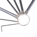8 In 1 1.5mm~6mm Hex Key Allen Wrench Set Metric Hand Tool Kit Box Key ChainP ES