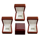 4Pcs Wood Velvet  Cufflinks Jewelry Display