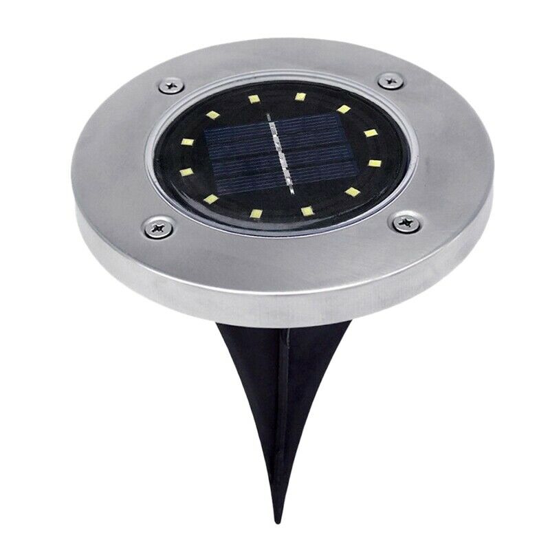 12 Led Solar Power Buried Light Ground Lamp Outdoor Path Way Garden Decorat