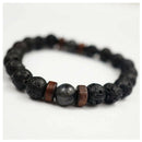 Men Women Elastic Lava Rock Diffuser Bracelet Natural Stone Yoga Beads Bracelets
