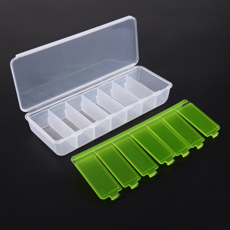 Large Travel Pill Cases Portable 7-Day Medicine Box Tablet Container(Green)
