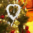 Christmas Tree Pendant Cute Plush Home Festival Ornaments (Heart White)