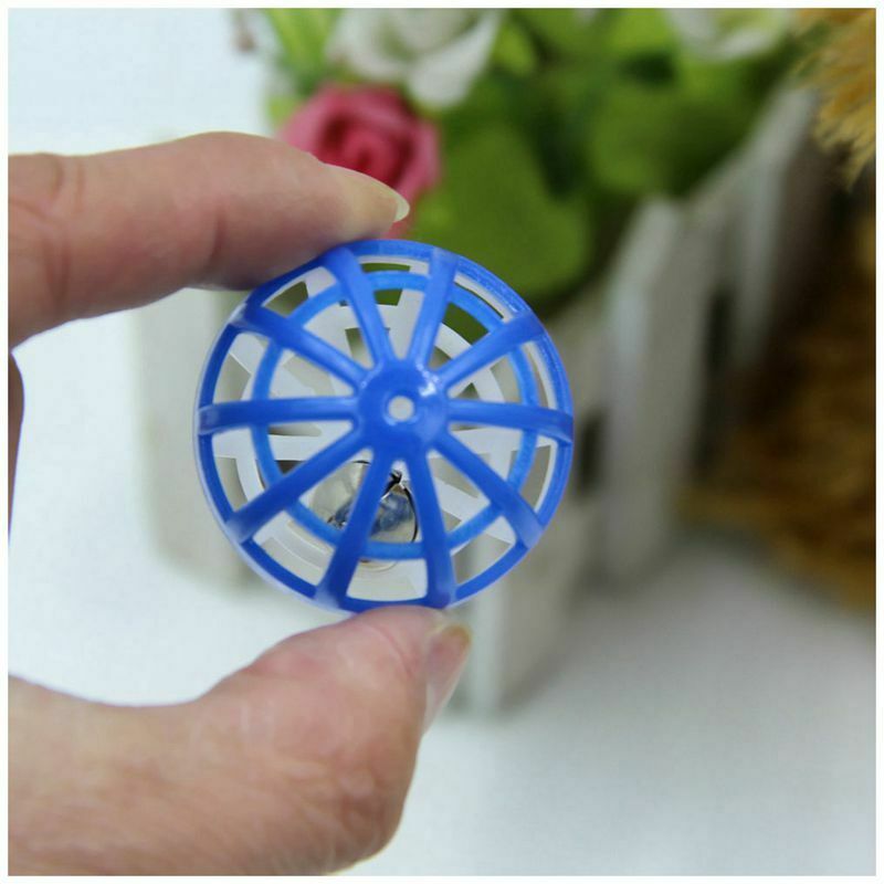 18Pcs Pet Dog Cat Puppy Jingle Bell Ring Ball Round Roll Fetch Play Chew To V1I4