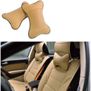 Travel Car Auto Seat Head Neck Rest Leather Cushion Pad HeadRest Bone Pillow