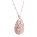 Oval Opal Necklace Earrings Two Piece Set Jewelry Set Women Necklace Weddin