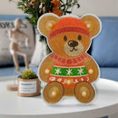 DIY Full Drill Diamond Painting Hat Bear LED Light Creative Home Night Lamp