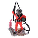Underwater Animation Landscape Treasure Hunt Diver Pneumatic Decor (Red)