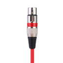 5.9ft DMX Stage DJ Cable  XLR 3Pin Male to Female Connector Wire (Red)