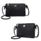 Women PU Leather Crown Shoulder Bags Zipper Casual Crossbody Bags/Black