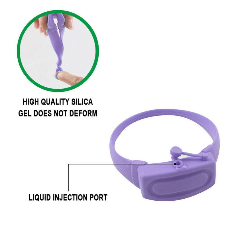 1 Set Outdoor Hand Dispenser Bracelet with Empty Squeeze Bottle (Purple)