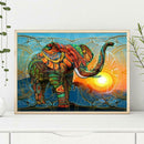 5D DIY Full Drill Diamond Painting Ethnic Elephant Cross Stitch Embroidery
