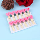 12pcs cute mini love heart wooden clothe photo paper peg clothespin clip â„–#