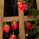 Strawberry Battery Operated LED String Lights Decoration For Christmas Wreath