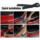 Black Rear Bumper Rubber Pad Kit Guard Sill Plate Trunk Protector Trim Cove E0K9