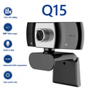 Q15 1080P Webcam 2MP USB Web Camera with Built-in Microphone for Computer