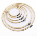 6 Pcs In Set Round Natural Bamboo Wooden Sewing Embroidery Cross Stitch Rin H4O7