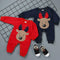 Winter Newborn Baby Thicken Fleece Cartoon Long Sleeves Romper(Red/70) A#S