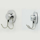 Stainless Steel Vacuum Button Wall Suction Cup Double Hook Towel Holder HanY Hn
