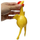 Rubber Egg Laying Plucked Bald Chicken Stress Relief Squeeze Ball Reliever  Y7O1