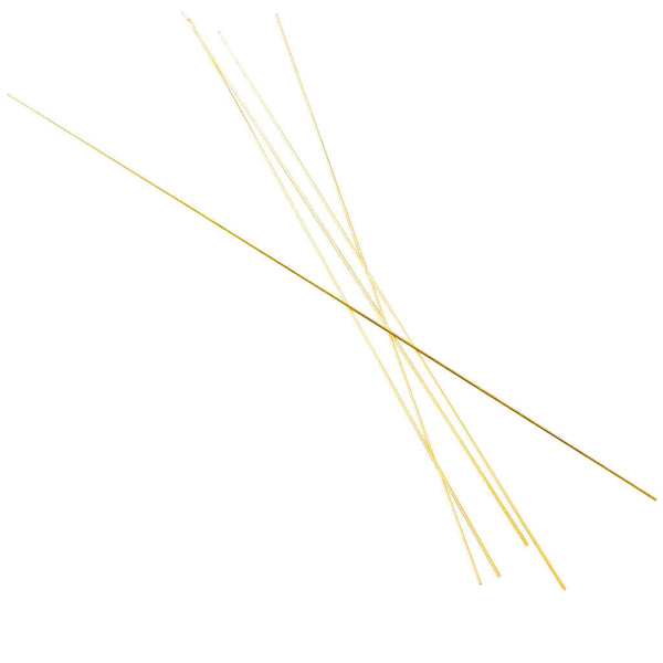 Set of 5, Straight Solid Metal Brass Rods Bar Assorted for DIY 300mmx1mm