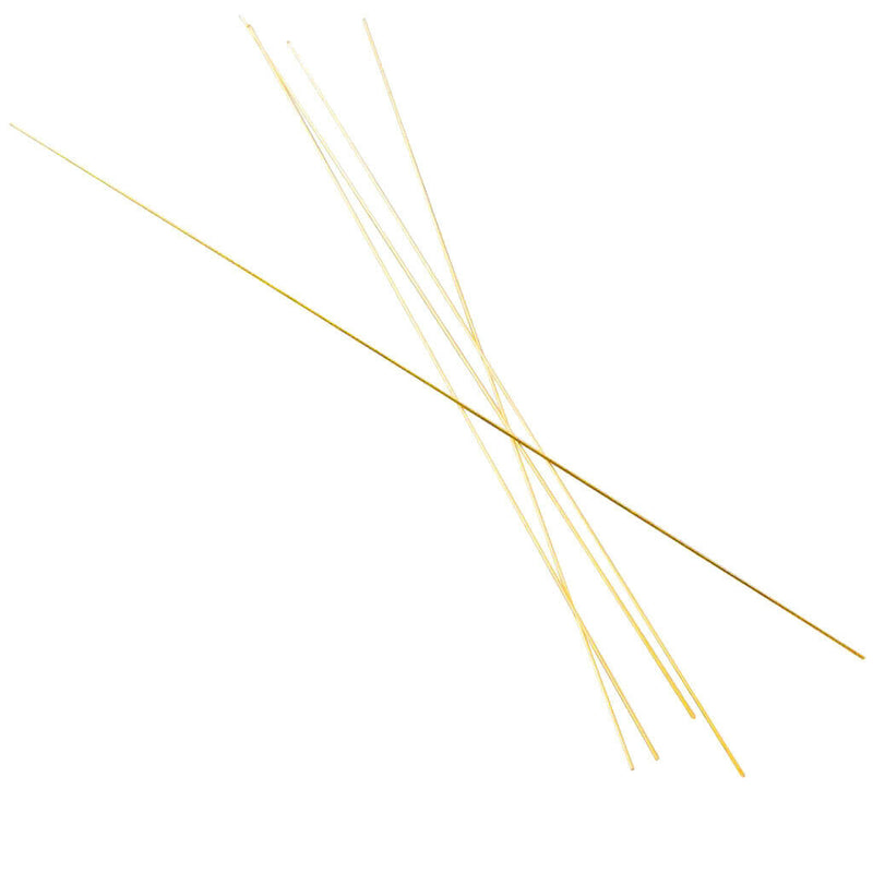 Set of 5, Straight Solid Metal Brass Rods Bar Assorted for DIY 300mmx1mm