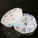 2Pcs Empty Nail Art Rhinestone Beads Storage Case Display Box Clear Compartments