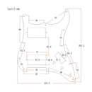 3Ply 11 Holes Electric Guitar Pickguard for Standard St sq, Black