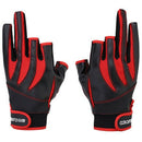 Calord Anti-Slip 3 Fingers Cut Fishing Gloves Waterproof Cut Leather Pu Fis