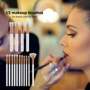 15pcs Makeup Brush Set Cosmetic Face Care Foundation Eyeshadow Powder Concealer