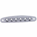1 Pcs Electric Guitar Bridge String Thru Body Ferrules Bushing Plate - Silv O5D7