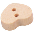 100pcs Nature Wood Wooden Buttons Sewing DIY Craft Heart Shape 2 Holes Q2X7