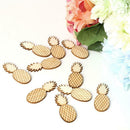 10pcs Wooden Ornament Pineapple Shape for DIY Scrapbooking Home Decor Craft