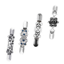 4 Piece Shirt Collar Clip Cardigan Holder Sweater Shawl Brooch Clip Duckbil